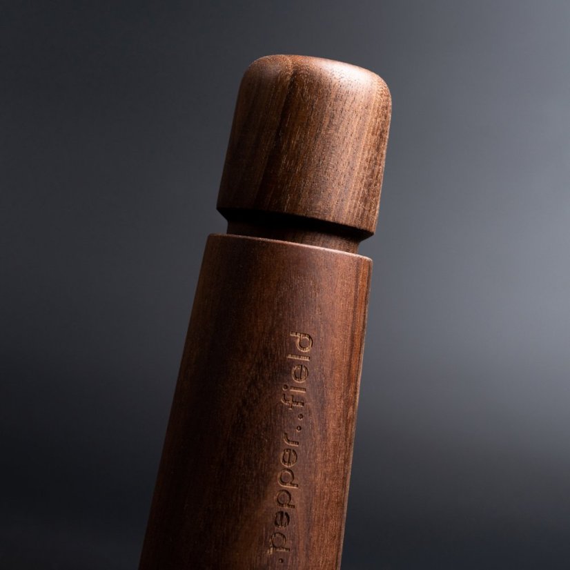 Dark brown Scandinavian pepper mill (17cm) - Choose pepper: Black - 20g