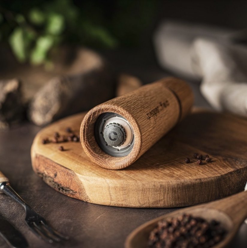 Natural Scandinavian pepper mill (17cm) - Choose pepper: White - 100g