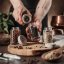 Pepper grinder CrushGrind, 2 glass containers and 3x50g Kampot pepper