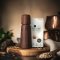 Dark brown Scandinavian pepper mill (17cm) - Choose pepper: Black - 20g