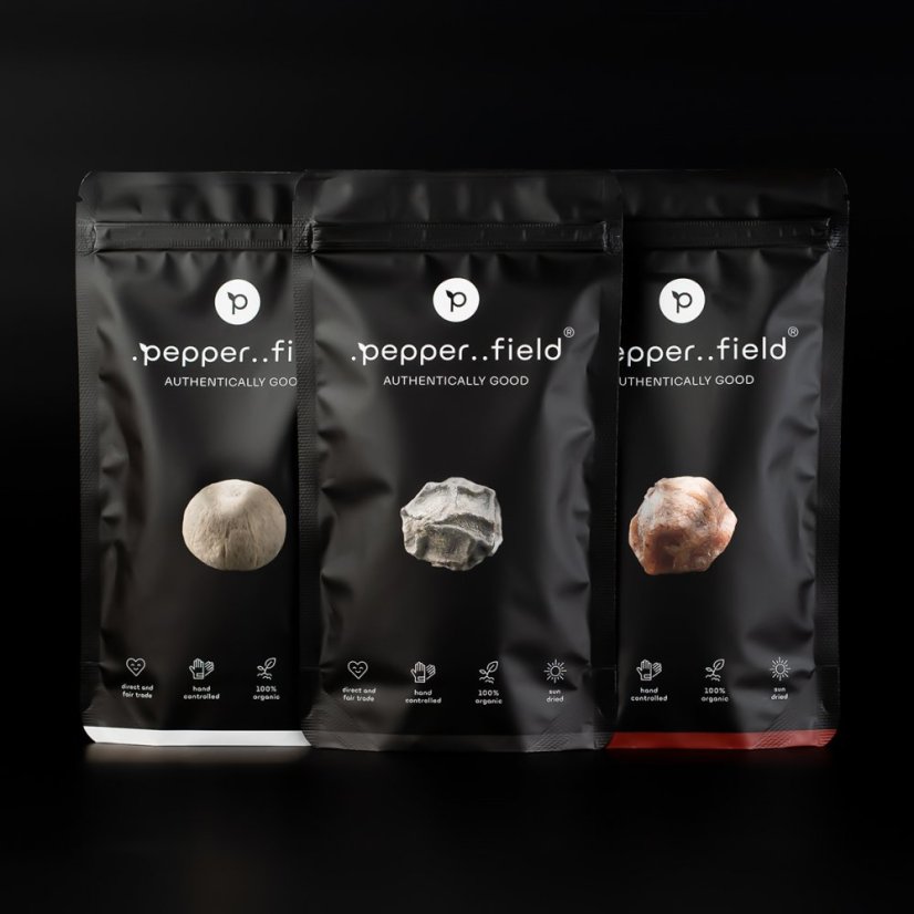 Kampot pepper black, red and white (3x100g)
