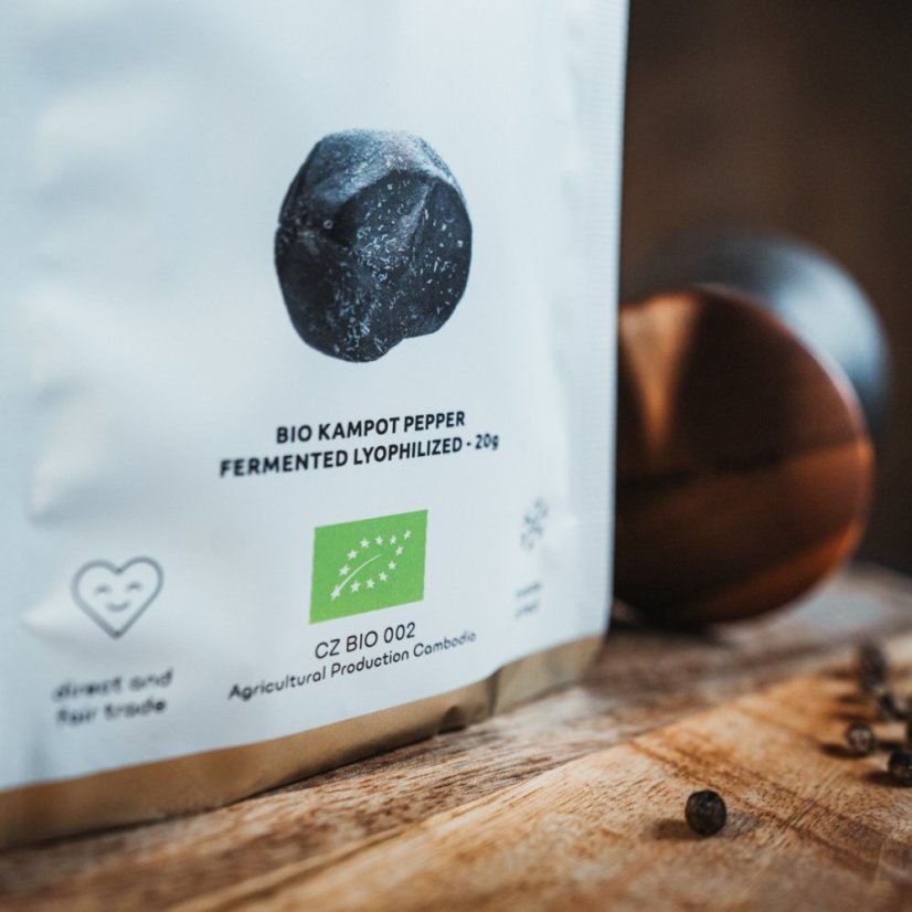 BIO Kampotské korenie fermentované, lyofilizované a solené - doypack 20g