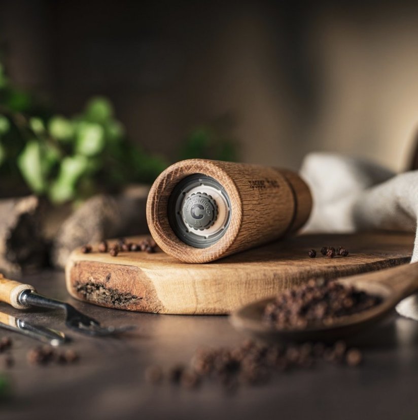 Natural Scandinavian pepper mill (17cm) - Choose pepper: White - 100g