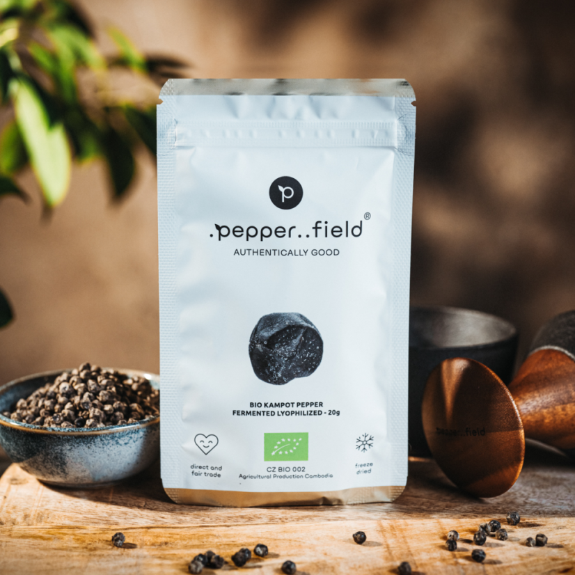 BIO Kampotské korenie fermentované, lyofilizované a solené - doypack 20g