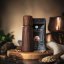 Dark brown Scandinavian pepper mill (17cm) - Choose pepper: Red - 50g