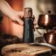 Porcelain Scandinavian pepper mill (17cm) - Choose pepper: Black - 100g