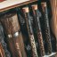 Kampot pepper - set of glass tubes with a grinder in a gift box (3x10g) - Grinder: Wood