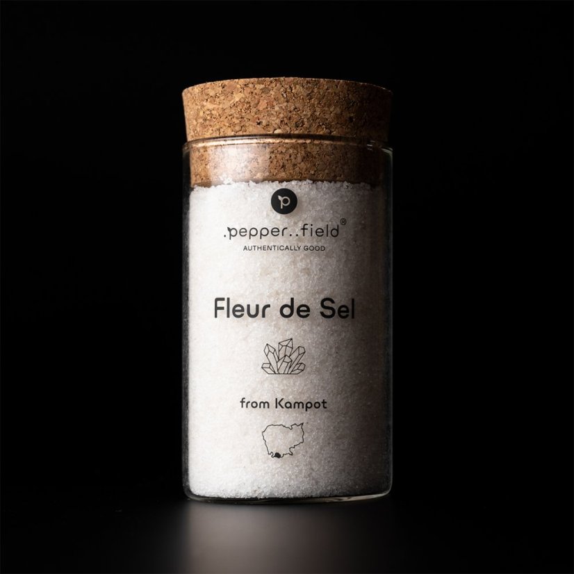 Fleur de Sel in a glass jar - 160g