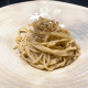 Cacio e pepe (pasta with cheese and Kampot black pepper)