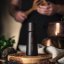 Black Scandinavian pepper mill (17cm) - Choose pepper: Black - 50g