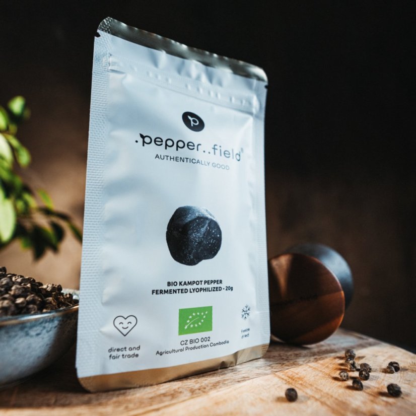 BIO Kampotské korenie fermentované, lyofilizované a solené - doypack 20g
