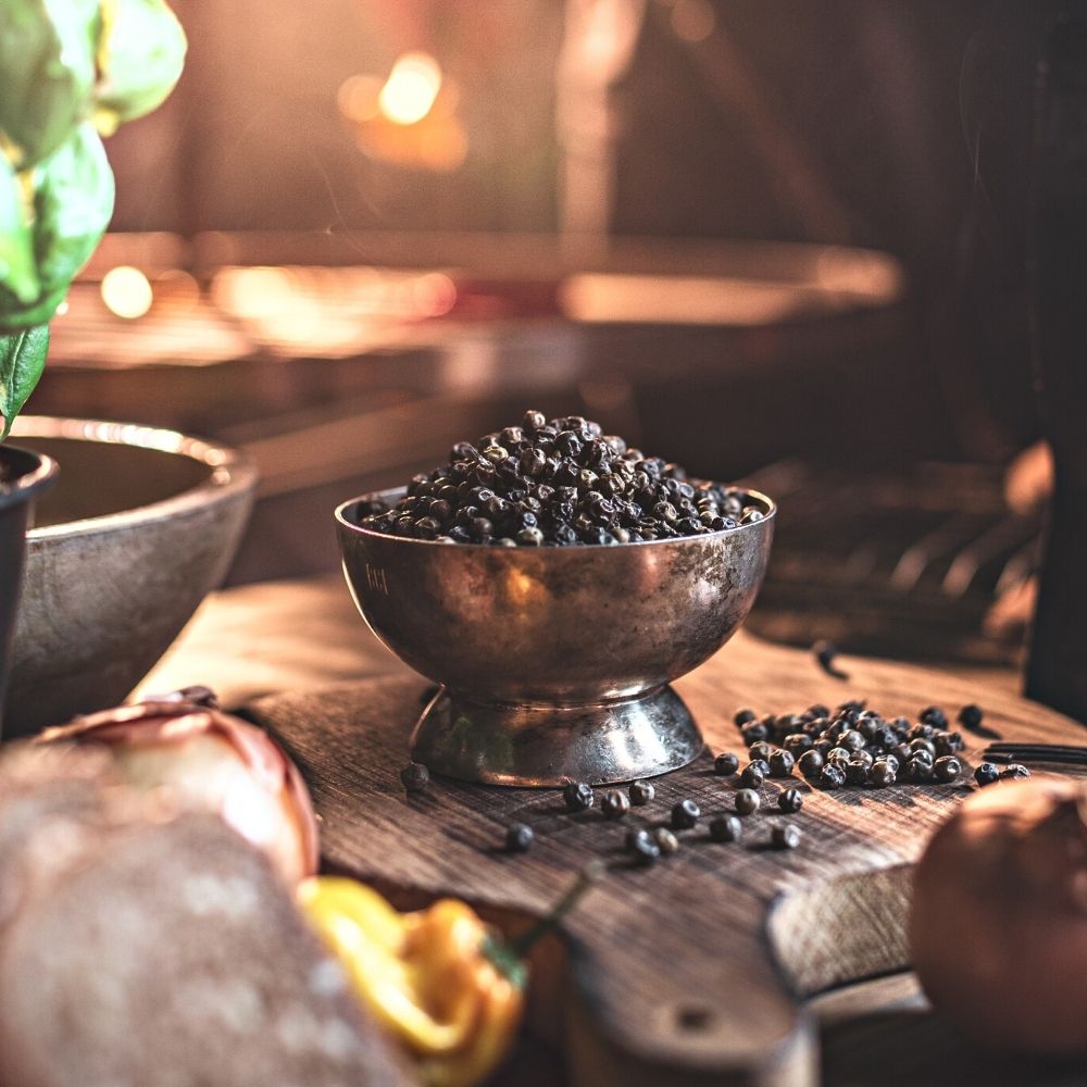 The taste and aroma of green freeze-dried pepper