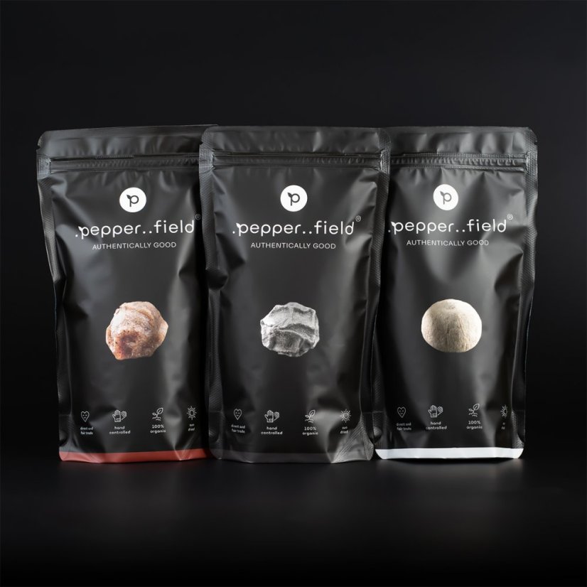 Kampot pepper black, red and white (3x250g)