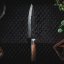 Sada tří ručně kovaných nožů z japonské oceli FORGED v luxusní dárkové krabici z páleného dřeva