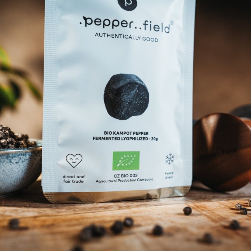 BIO Kampotské korenie fermentované, lyofilizované a solené - doypack 20g