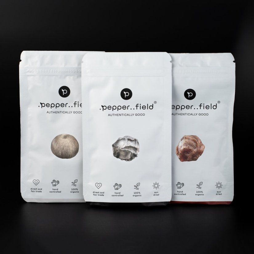 Kampot pepper black, red and white - STARTERPACK (3 x 20g)