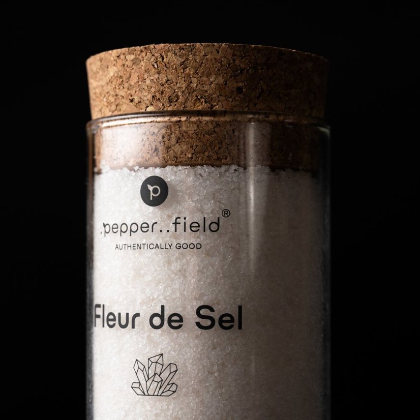 Fleur de Sel in a glass jar - 160g