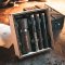 Kampot-Pfeffer - Glasröhrchenset mit Pfeffermühle in einer Geschenkbox (8g+9g+10g) - Pfeffermühle aussuchen: Braun
