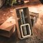 Gift set with one tube of Kampot pepper and stand in recycled cardboard box (70g) - Choose pepper: White Kampot pepper, Stand colour: Dark