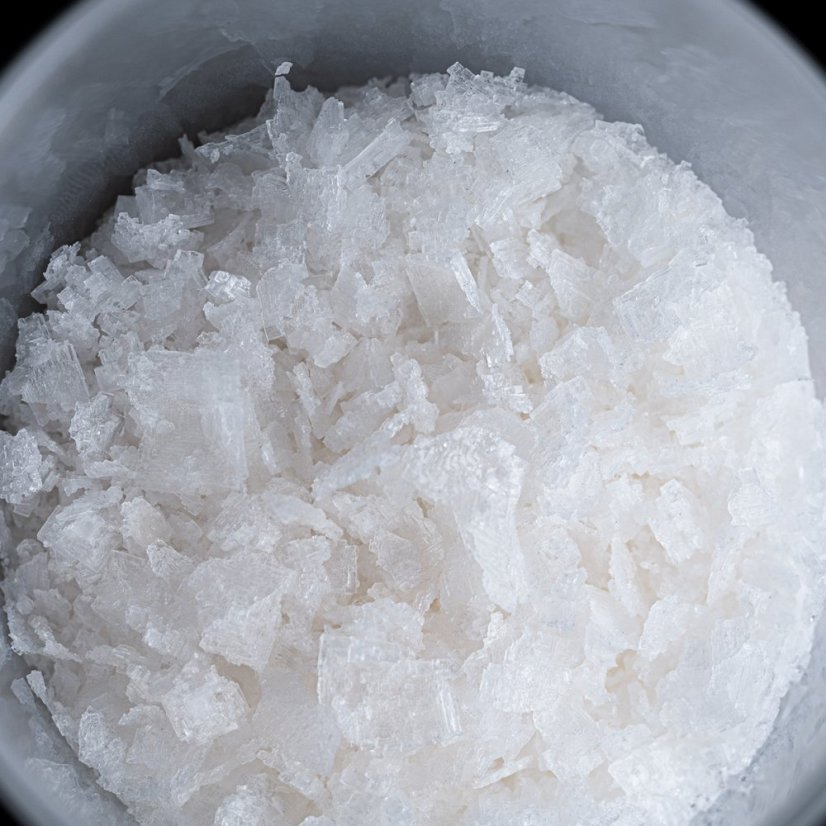 Salt pyramids from Kampot - Flake salt in a luxury gift vessel made of sandblasted Czech glass 170g