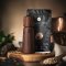 Dark brown Scandinavian pepper mill (17cm) - Choose pepper: Black - 20g